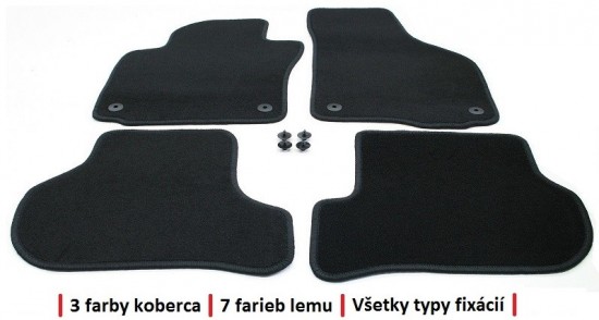 Autokoberce textilné - Fiat Qubo od 2007 5 miest
